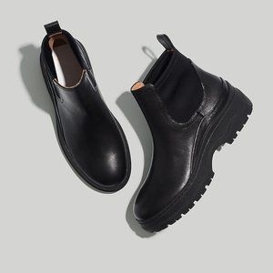 Madewell Dani Chelsea Lugsole Boots Black